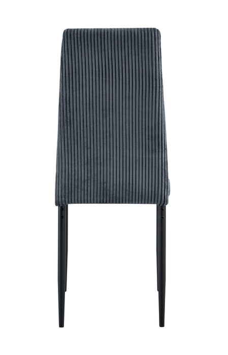 Lot de 4 chaises KLARNA PIEDS NOIR COTELE GRIS - image 3