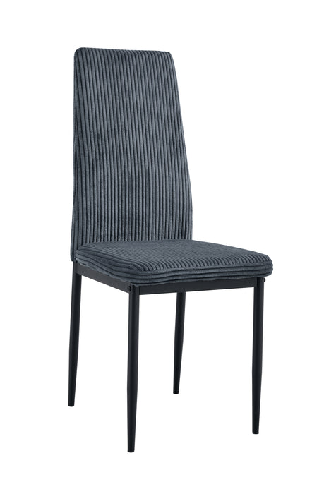Lot de 4 chaises KLARNA PIEDS NOIR COTELE GRIS - image 1