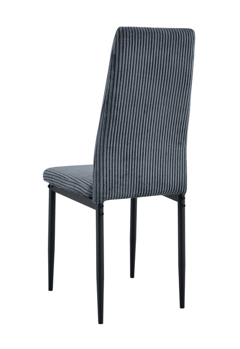 Lot de 4 chaises KLARNA PIEDS NOIR COTELE GRIS - image 2