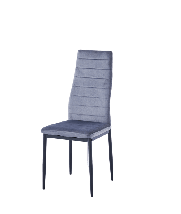 CHAISE TOLIA VELOURS GRIS - image 2