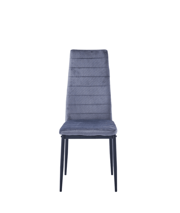 CHAISE TOLIA VELOURS GRIS - image 1
