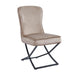 Lot de 4 chaises GABRIELLE Métal noir Velours Capitonné - image 1