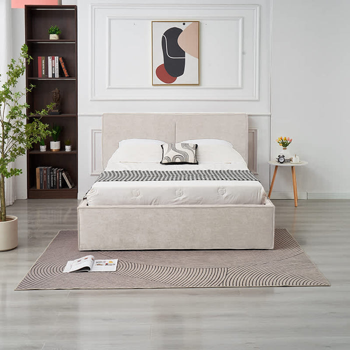 LIT DOUBLE COFFRE OLIVIA CHENILLE BEIGE 160X200CM - image 6