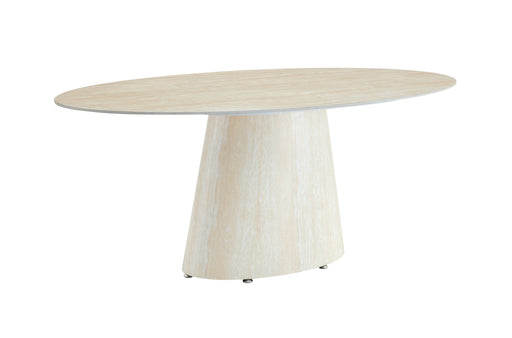 TABLE REPAS OVA TRAVERTIN CERAMIQUE TRAVERTIN 180CM