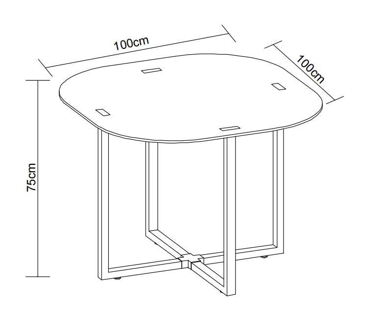 Ensemble Table et 4 Chaises VENDOME - Modernité et élégance