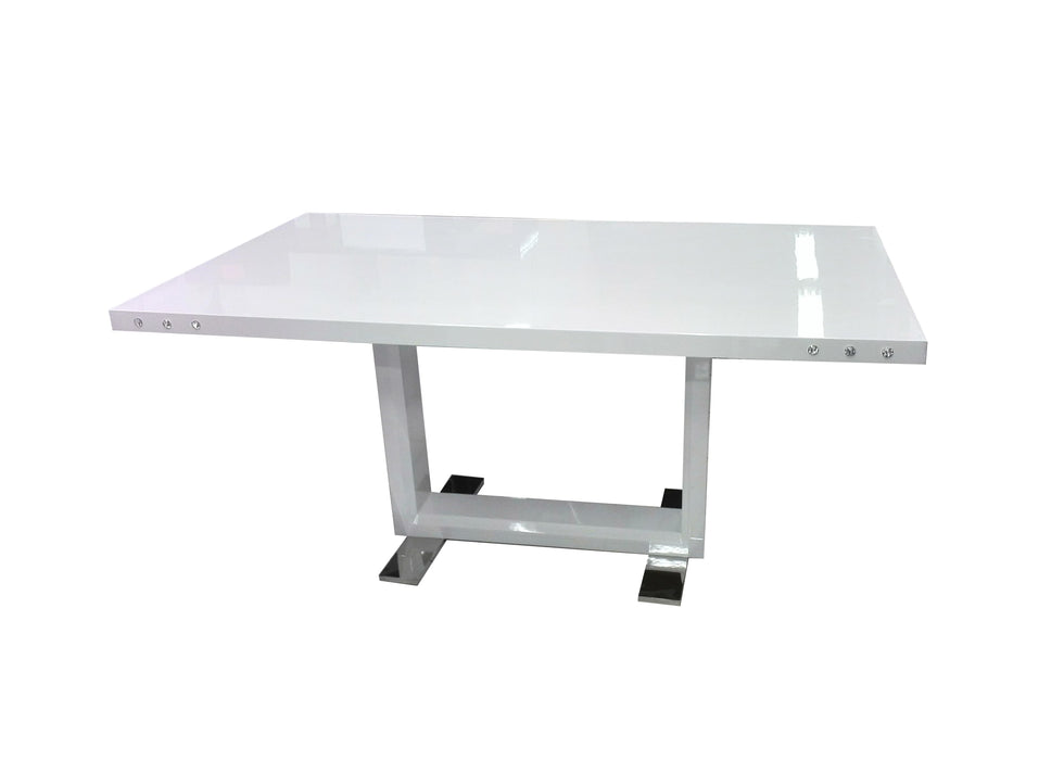 TABLE REPAS VANESSA BLANC LAQUÉ 150x90x75 cm