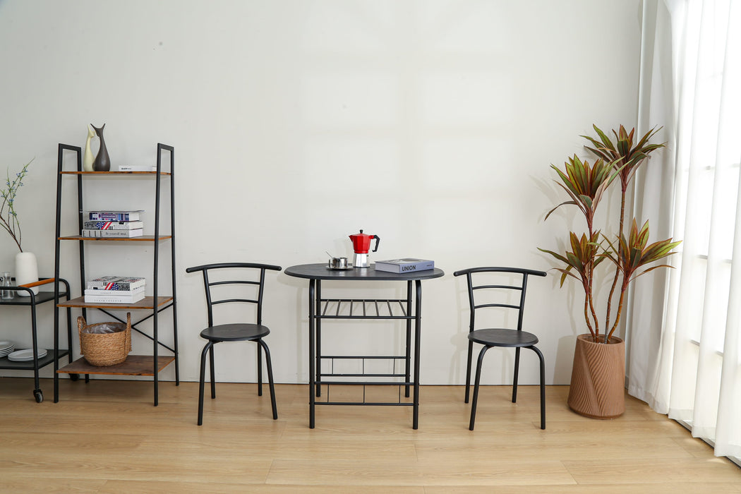 Ensemble table + 2 chaises CARRY Mdf l 80 cm - image 2