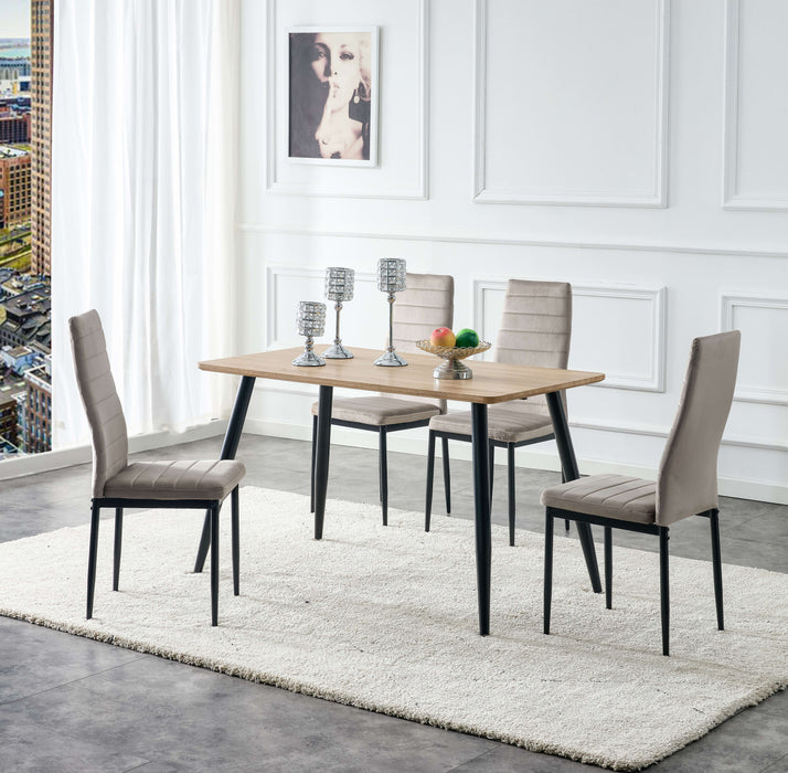 TABLE REPAS AMMO METAL NOIR PLATEAU EN CHENE GRIFFEE 120 x 70 c - image 1
