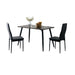 Table à manger style industriel en bois AMMO métal noir