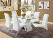 TABLE REPAS BLANC LAQUÉ EN X 150x90x75 cm
