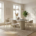 TABLE A MANGER ROXY PIED METAL BEIGE PLATEAU CERAMIQUE SHAKESPEARE GRIS 160x90x75cm - image 4