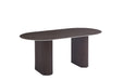 TABLE A MANGER ROXY PIED NOYER PLATEAU CERAMIQUE NOYER 180CM