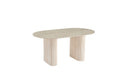 TABLE A MANGER ROXY PIED TRAVERTIN PLATEAU CERAMIQUE TRAVERTIN BRILLANT 180x90x75cm - image 2