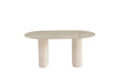 TABLE A MANGER ROXY PIED TRAVERTIN PLATEAU CERAMIQUE TRAVERTIN BRILLANT 180x90x75cm - image 1