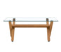 Table à manger IXE en bois XXL plateau transparent 180 cm - image 3