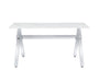 Table à manger IXE chrome plateau en verre trempé 150 cm