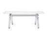 Table à manger IXE chrome plateau en verre trempé 150 cm
