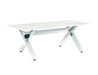 Table à manger IXE chrome plateau en verre trempé 150 cm