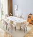 TABLE A MANGER KEYSHA BEIGE CERAMIQUE MOKA 180x90cm