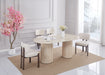 TABLE A MANGER KEYSHA TRAVERTIN CERAMIQUE TRAVERTIN BRILLANT 180x90cm - image 4