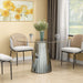 Table ronde DISCO miroir gris plateau transparent - image 3