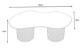 TABLE A MANGER NIKI PIED NOYER PLATEAU CERAMIQUE TRAVERTIN MAT 180CM - image 3