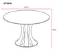 TABLE A MANGER RONDE JUDITH GOLD TRANSPARENT 120cm - image 2