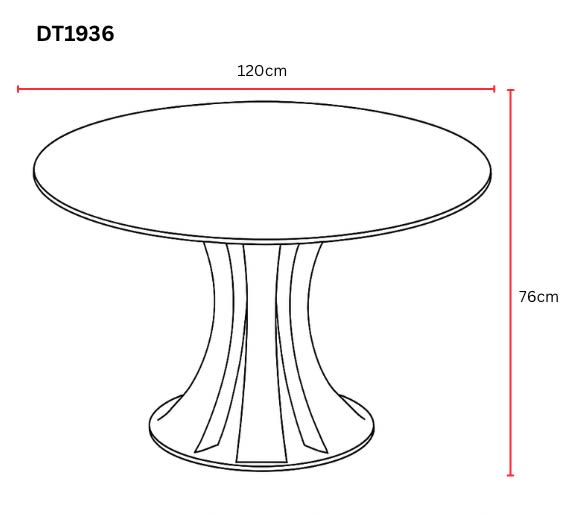 TABLE A MANGER RONDE JUDITH CHROME PLATEAU CERAMIQUE MARBRE BLANC 120cm - image 2
