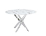Table a manger ronde JESSICA chrome XXL 120 cm 4 couverts - image 1