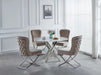 Table a manger ronde JESSICA chrome XXL 120 cm 4 couverts - image 2