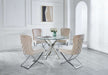Table a manger ronde JESSICA chrome XXL 120 cm 4 couverts - image 3