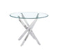 Table a manger ronde JESSICA chrome XXL 120 cm 4 couverts - image 2