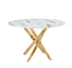 TABLE REPAS JESSICA GOLD MARBRE BLANC XXL120x75cm - image 1