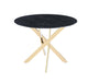 Table à manger ronde JESSICA Gold 100 cm 4 couverts - image 1