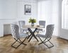 Lot de 4 chaises GABRIELLE Métal noir Velours Capitonné - image 3