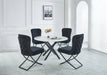Lot de 4 chaises GABRIELLE Métal noir Velours Capitonné - image 3