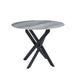 TABLE REPAS JESSICA METAL NOIR MARBRE GREIGE 100x75cm - image 1