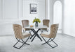 TABLE REPAS JESSICA METAL NOIR MARBRE GREIGE 100x75cm - image 3