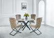 Lot de 4 chaises GABRIELLE Métal noir Velours Capitonné - image 3
