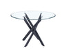 TABLE REPAS JESSICA METAL NOIR PLATEAU TRANSPARENT XXL 120 x 75 - image 1