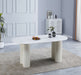 Table VENEZIA plateau céramique marbré blanc L 180 cm - image 5