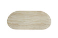 TABLE A MANGER VENEZIA PIED METAL EFFET NOYER PLATEAU CERAMIQUE TRAVERTIN BRILLANT 180x90x75cm - image 3