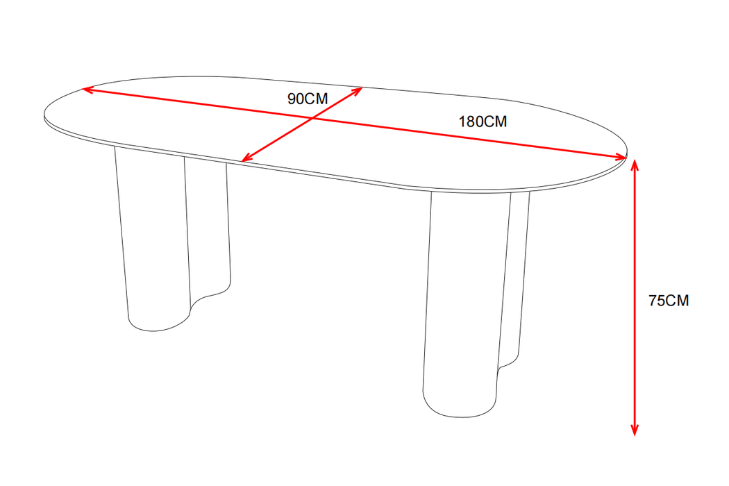 Table VENEZIA plateau céramique marbré blanc L 180 cm - image 4