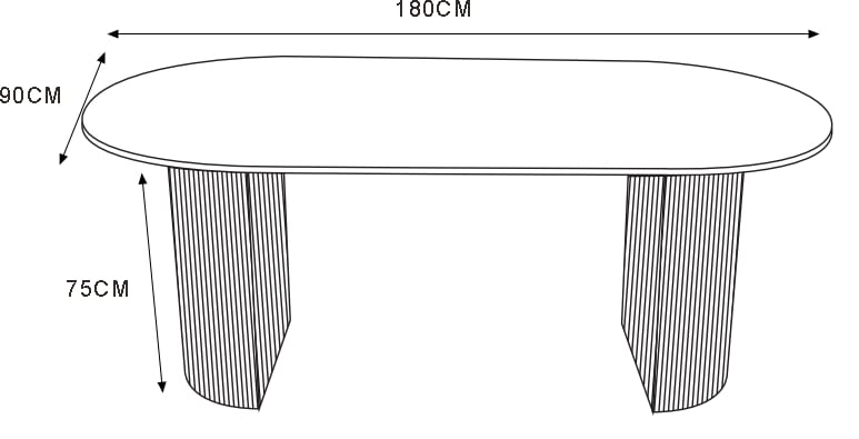 TABLE A MANGER ANNA PIED METAL EFFET TRAVERTIN PLATEAU CERAMIQUE TRAVERTIN BRILLANT 180x90x75cm - image 4