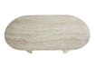 TABLE A MANGER ANNA PIED METAL EFFET TRAVERTIN PLATEAU CERAMIQUE TRAVERTIN BRILLANT 180x90x75cm - image 3