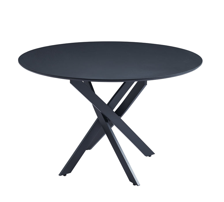 TABLE A MANGER EN BOIS JESSICA PIEDS METAL NOIR
