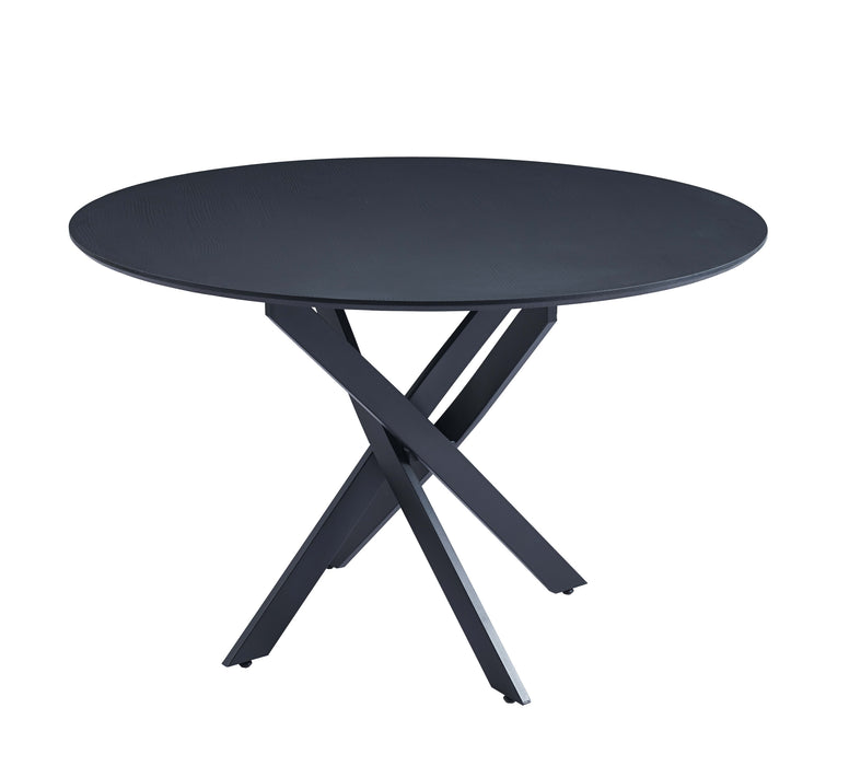 TABLE A MANGER EN BOIS JESSICA PIEDS METAL NOIR - image 2
