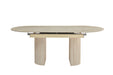 TABLE EXTENSIBLE SAHARA PIED EFFET TRAVERTIN PLATEAU CERAMIQUE TRAVERTIN BRILLANT 160/200x90x75 - image 2