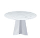 Table à manger CAPUCINE Chrome Marbre blanc - image 3