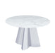 Table à manger CAPUCINE Chrome Marbre blanc - image 2